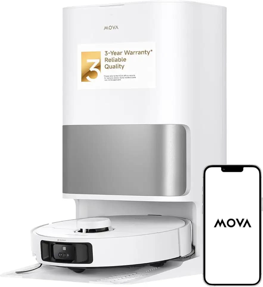 MOVA P10 Pro Ultra Robot Vacuum and Mop, 140°F Water Washing & Drying