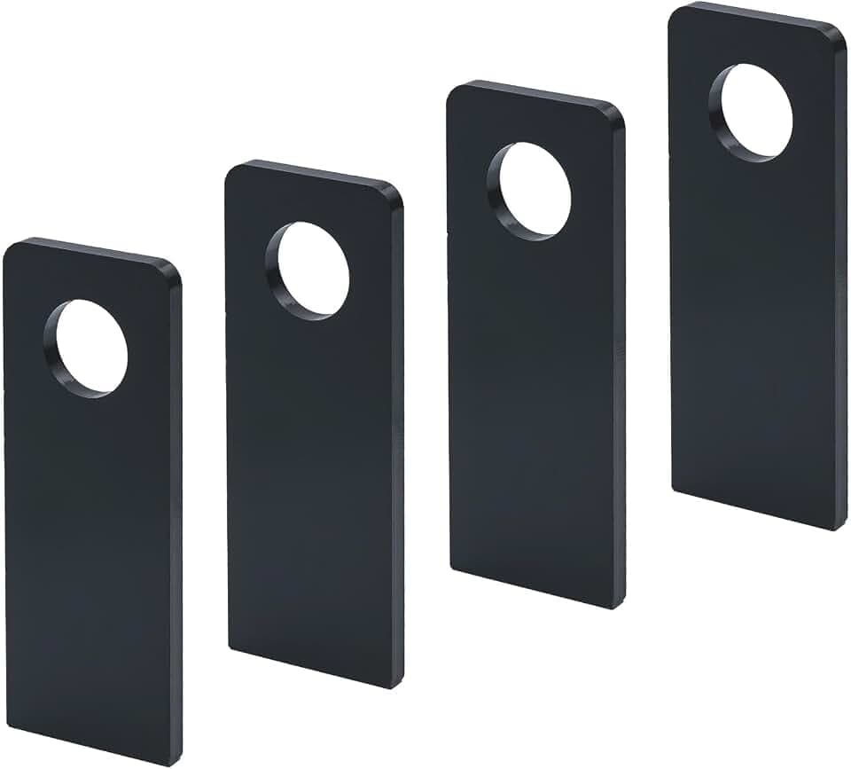 4 PCS Weld-On Trailer Ramp Hinge, 1-1/2" Shaft Bracket for Dump Trailer Ramp Gate, Heavy Duty Carbon Steel Replacement Hinge Holder for Equipment Trailer