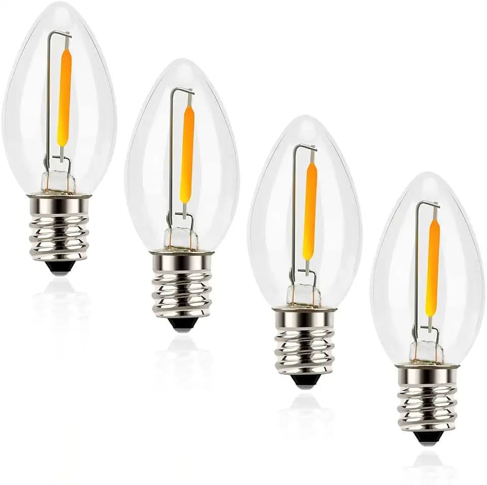 Emotionlite C7 LED Candelabra Bulbs, E12 Base, Warm White 2700K, 4 Pack