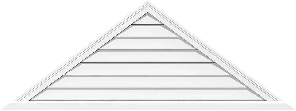 Ekena Millwork GVPTR42X1403SF Triangle Surface Mount PVC Gable Vent, Factory Primed White