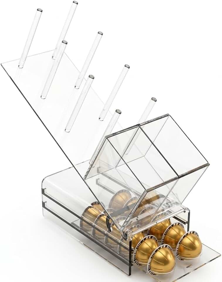 Acrylic Coffee Pod Holder Organizer for K-Cup and Vertuo Capsule