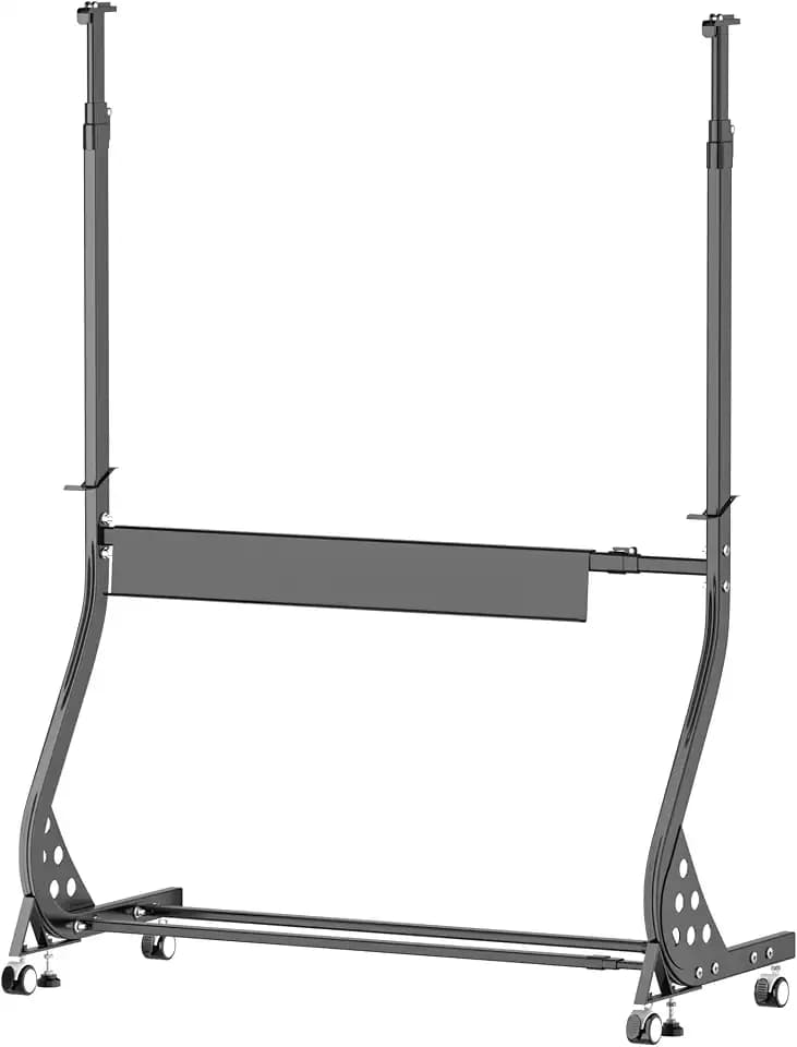 ZHIDIAN Universal Mobile Stand Only, Height & Width Adjustable Stand On Wheels, Stand for Whiteboard, Chalkboard, Glass Dry Erase Board, Interactive whiteboard, Drawing Board,Black