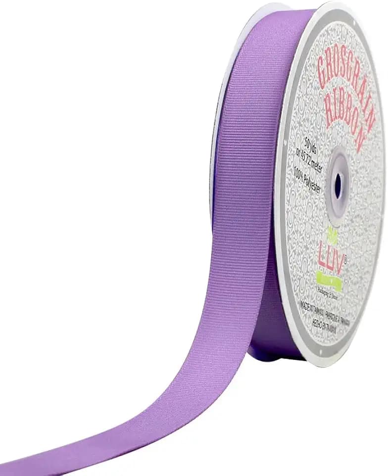 Creative Ideas 7/8-Inch Solid Grosgrain Ribbon, 50-Yard, Lavender