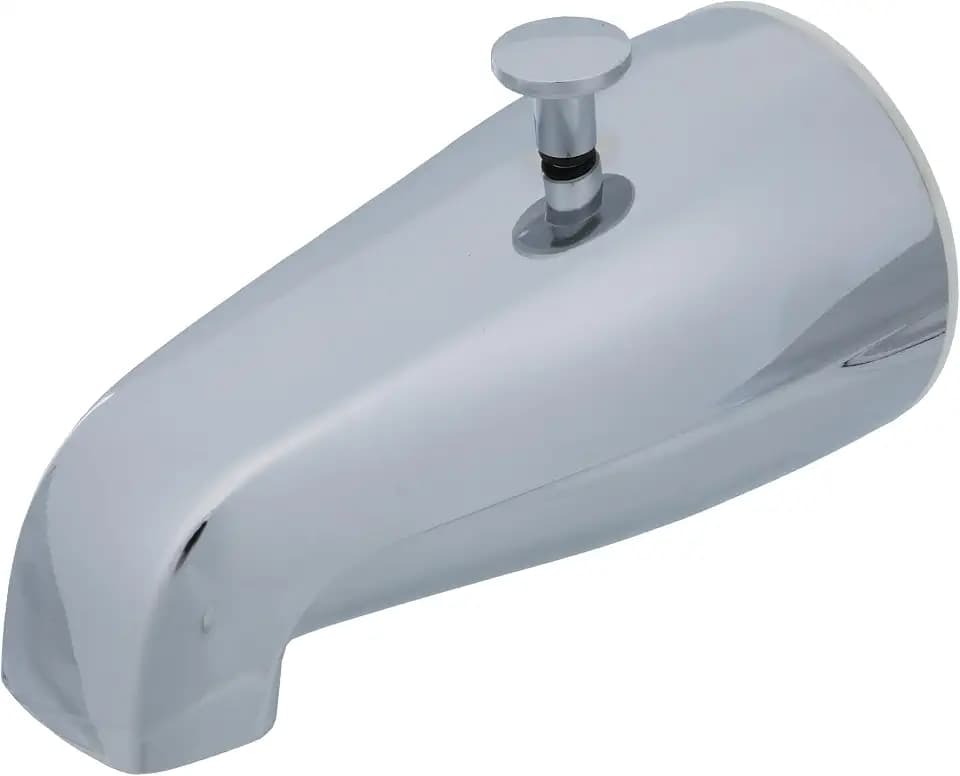 Danco Tub Spout with Rear Pull Up Diverter, Fits 1/2 or 3/4 in IPS Pipe, Chrome Bathtub Spout Replacement, 5 in Reach (80765)