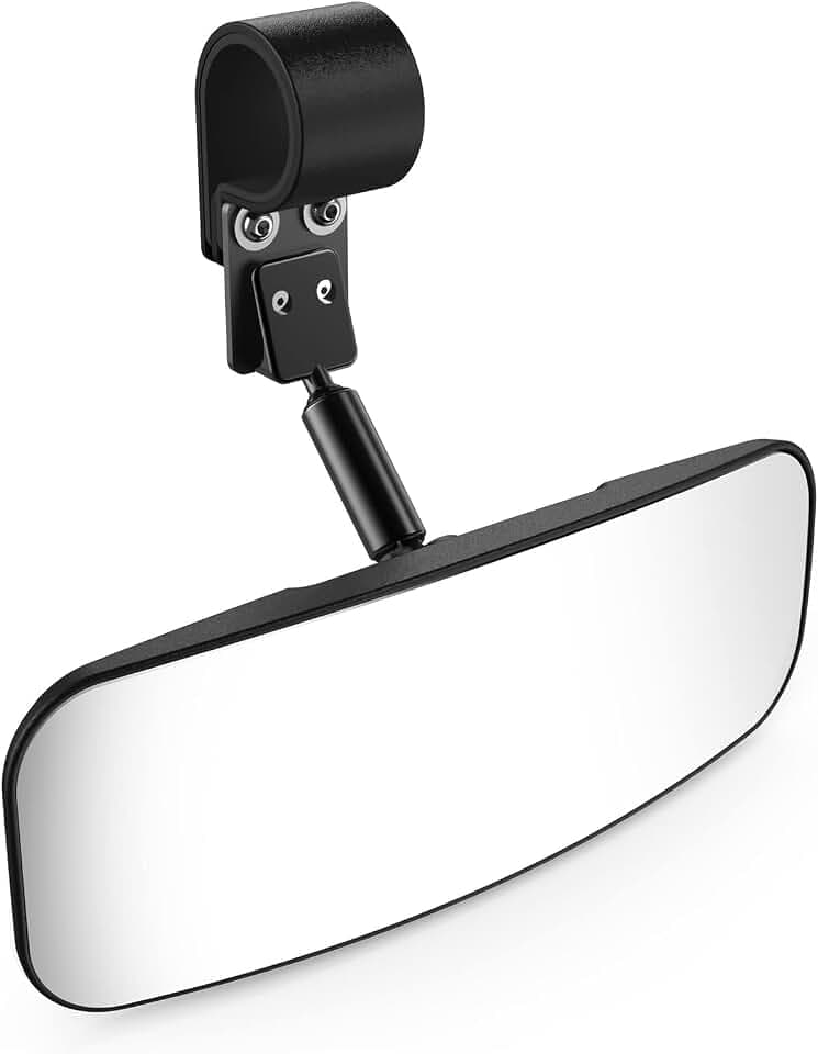 UTV Rückspiegel, Mittelkonvexer Rückspiegel für 4,4 cm - 5,1 cm Überrollbügelkäfig, kompatibel mit Polaris RZR Turbo, Kawasaki Mule, Teryx, Honda Pioneer, Can am Maverick X3
