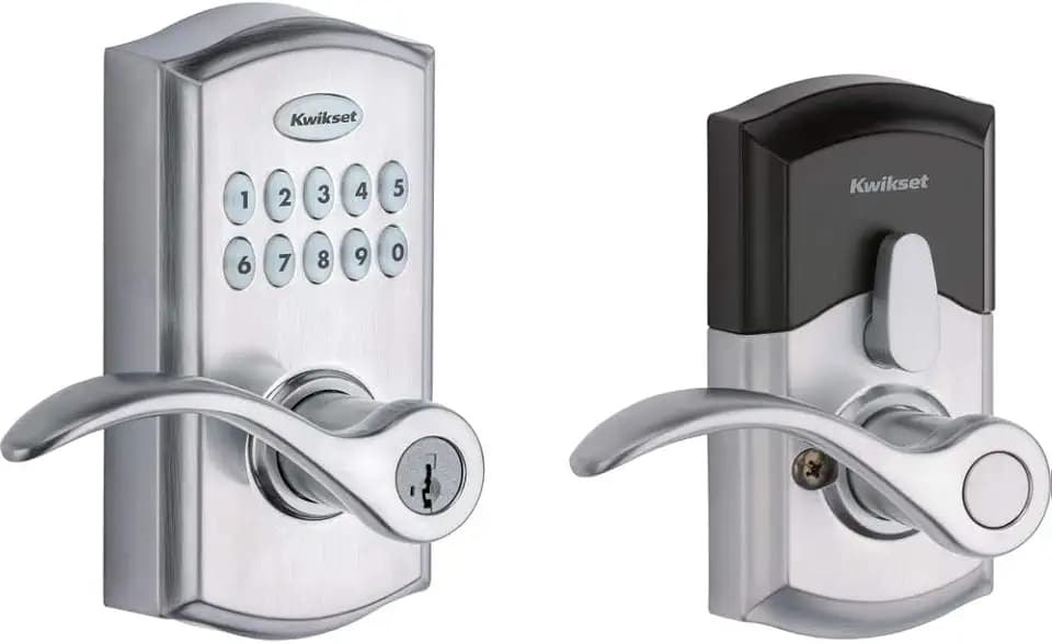 Kwikset 955PML-26DS Pembroke Lever Commercial Grade Electronic Smartcode Lever Lock with SmartKey Satin Chrome Finish