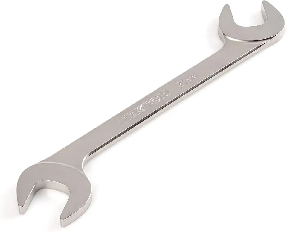 TEKTON 21 mm Angle Head Open End Wrench | WAE84221 | Made in USA