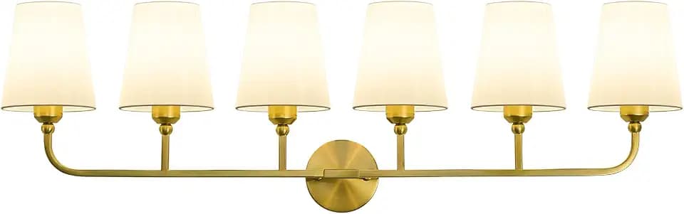 Bathroom Vanity Light, Brushed Gold Bathroom Lighting Fixtures Over Mirror