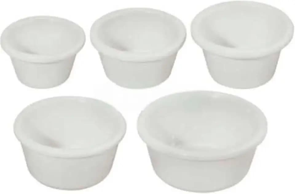 Winco 6 oz Black Smooth Melamine Ramekin Dipping Sauce Cup (Set of 12)