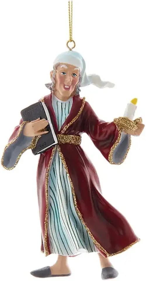 The Bridge Collection Ebenezer Scrooge in a Bath Robe Ornament