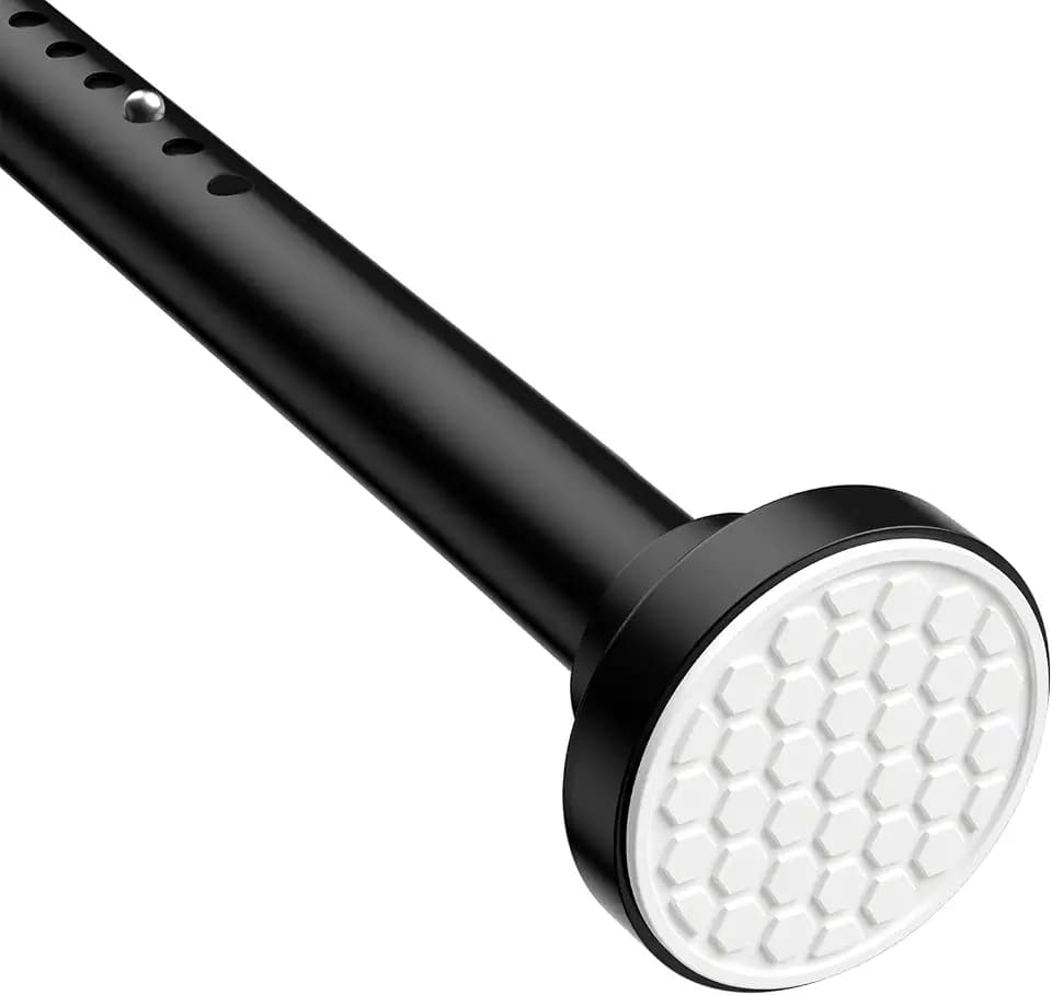 MEXAU Black Shower Curtain Rod 40-183 Inch