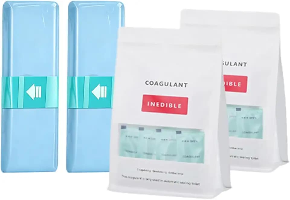 Refill Bags and Coagulant Dry Flush Toilet - 60 Uses