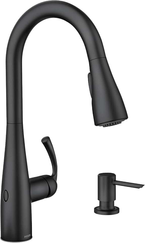 Moen Essie MotionSense Wave Kitchen Faucet, Matte Black, 87014EWBL