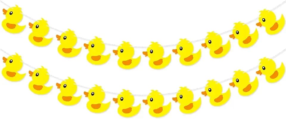 Duck Garland Banner for Rubber Duck Birthday Party Decorations