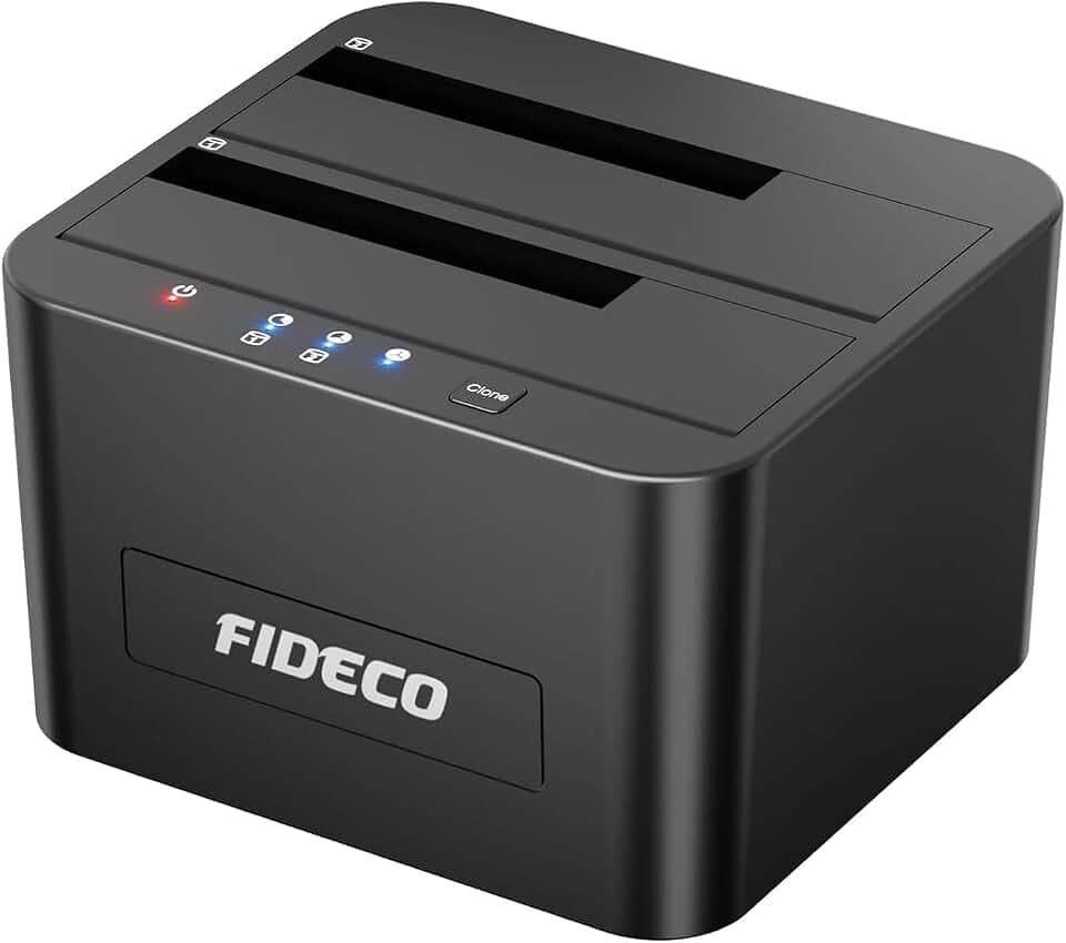 FIDECO Festplatten Docking Station USB 3.0 für 2,5/3,5 Zoll SATA HDD/SSD