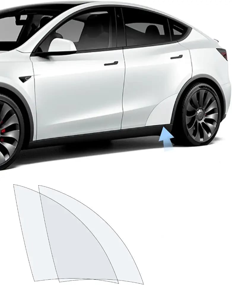 KKTR-CAR Radwölbungsschutz für Tesla Modell Y I 2020-2023 - Schotterwache - Selbstklebender transparenter Film