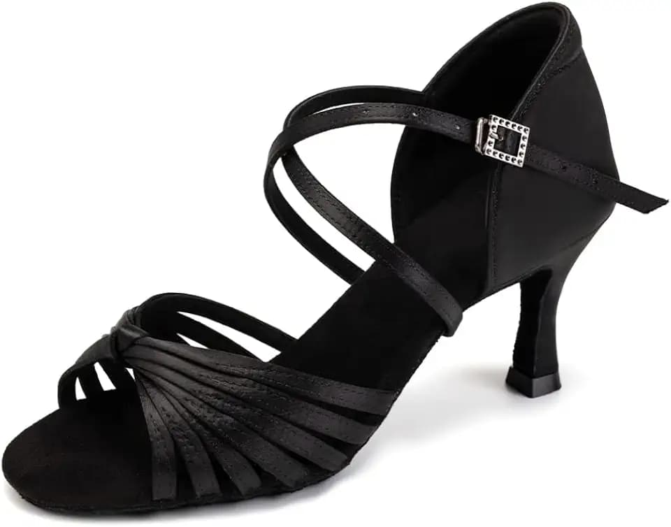 Women's Latin Dance Shoes High Heel 3 inch Open Toe