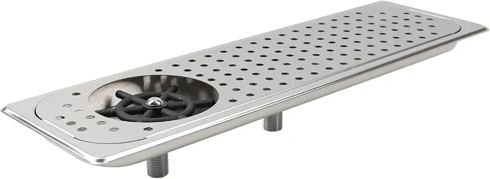 Glass Cleaning Machine, Stainless Steel Countertop Commercial Pitcher Cleaning Machine, Kitchen Sink Coffee Bar Coffee Milk Tea Cup Glass Cup Cleaning Machine (Silvery)