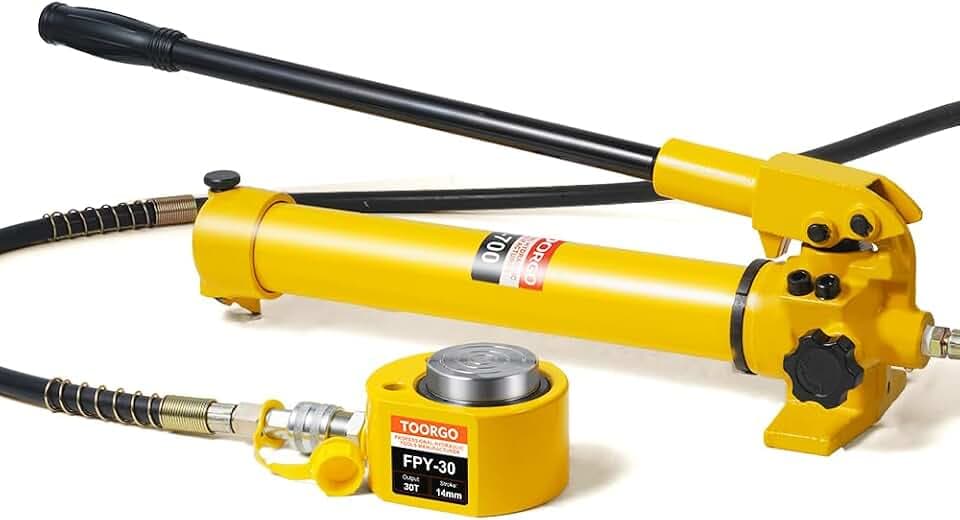 30T Low Profile Hydraulic Ram Jack with CP-180 Pump, Porta Power Kit