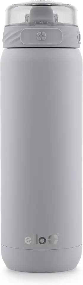 Ello Cooper 18oz Insulated Stainless Kids Water Bottle with Straw, Gray