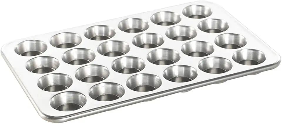 Nordic Ware Natural Aluminum Commercial Petite Muffin Pan, 24 Cup