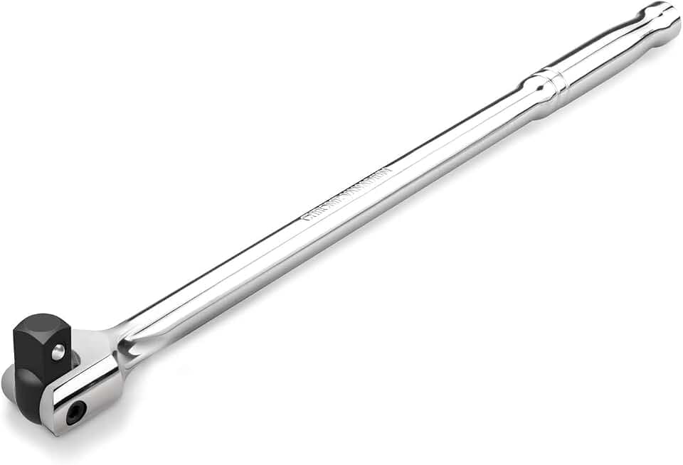 Neiko 00339A 3/8-Inch-Drive Premium Breaker Bar, 12 Inches Long, Nut Breaker Bar, 180-Degree Flex Cr-Mo Head with Cr-V Steel Construction