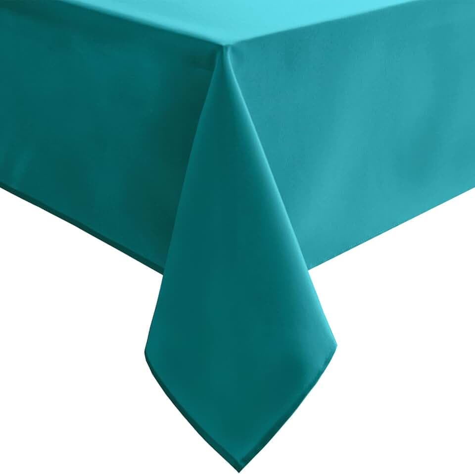 Hiasan Turquoise Square Tablecloth, 30 x 30 Inch, 1 Pack