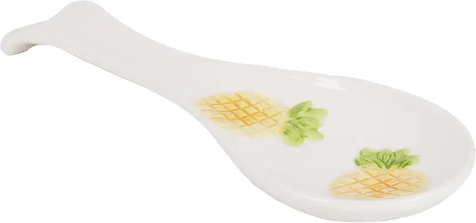 Ceramic Spoon Rest Kitchen Ladle and Spoon Holder - Pineapple