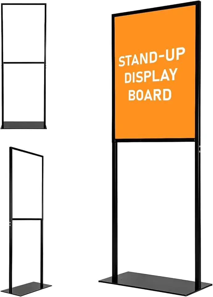 Sign Holder Floor Stand, sign holder stand heavy Duty Pedestal poster stand, Slide-In Double Sided Poster Banner Stand for Board Display (22×28)