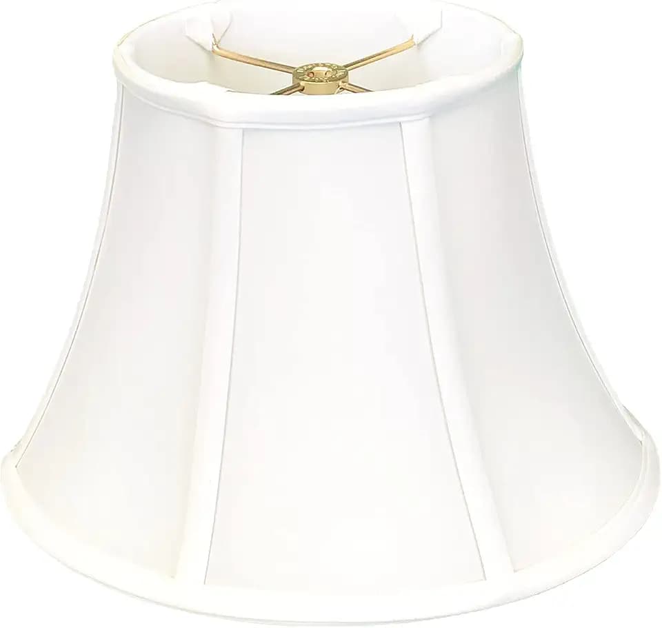 Royal Designs Oval Flare Bottom Outside Corner Basic Lamp Shade, White, (6" x 4")" x (10.75" x 8") x 8", BS-725-10WH