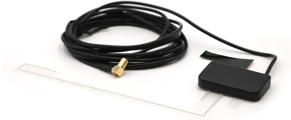 Blaupunkt Aktive DAB/DAB+ Scheibenklebeantenne, mit intergriertem 15dB Verstärker, 12V, SMB Stecker, 3M Kabel, Montage an Frontscheibe, schwarz