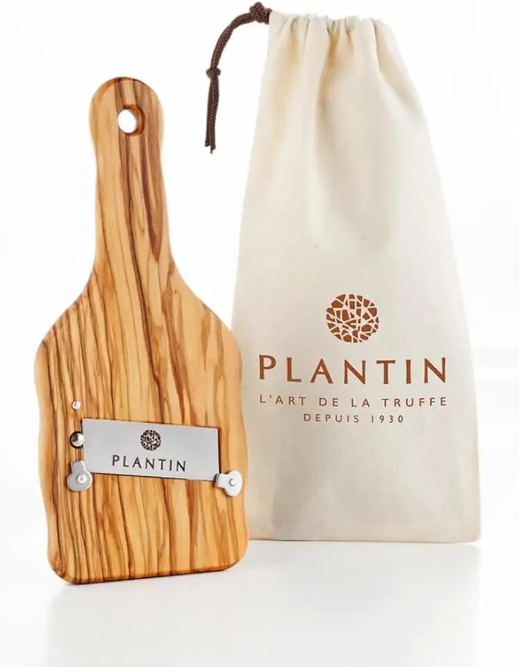 Plantin Truffle Slicer – Wooden Gourmet Kitchen Tool with Stainless Steel Adjustable Blade – Perfect for Precision Slicing of Fresh Truffles, Mushrooms, Chocolate, or Cheeses - Dishwasher Safe