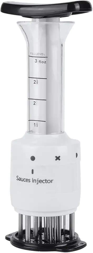 Meat Injector Professional Stainless Steel Marinade Tool for BBQ, Turkey, Brisket, Chicken – Large Capacity 2 oz Syringe with Leak Proof Design for Juicy Flavor and Tenderizing