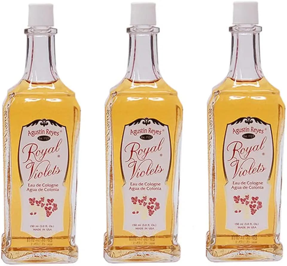 (Pack of 3) Royal Violets By Agustin Reyes 5 Oz Agua De Colonia Eau De Cologne Glass Bottle by Vetrarian