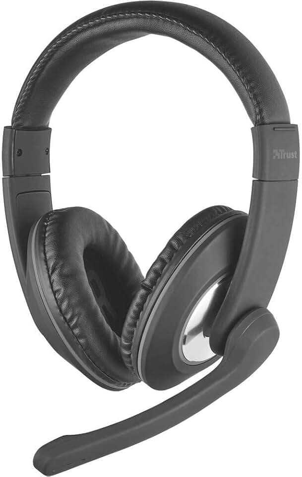 Trust 21662 Reno Headset (für PC und Laptop) schwarz, One Size