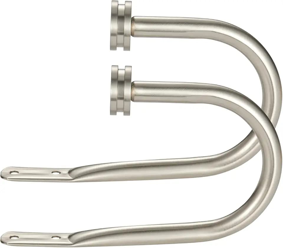 Curtain Holders, 2 Pack Matte Nickel Decorative Curtain Holdbacks for Wall Curtain Drapery