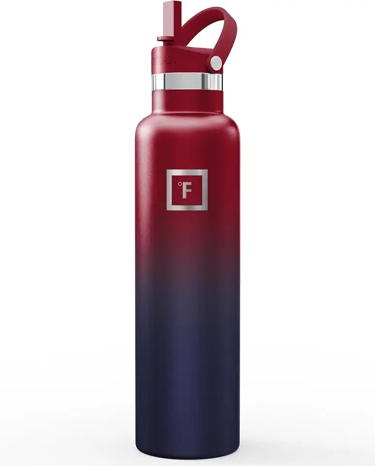 IRON °FLASK 24 oz Narrow Mouth Water Bottle with Straw