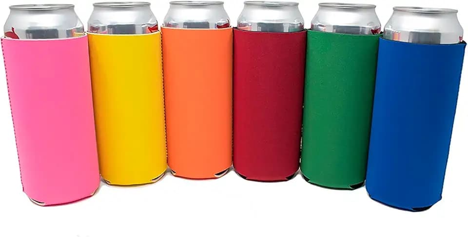 TahoeBay Tallboy 24oz Can Cooler Sleeves, Neoprene 6-Pack, Multicolor