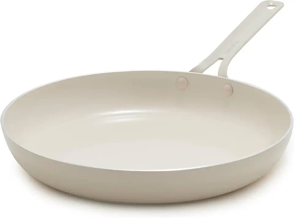 GreenPan Nova 12" Ceramic Nonstick Frying Pan Skillet, Cream White