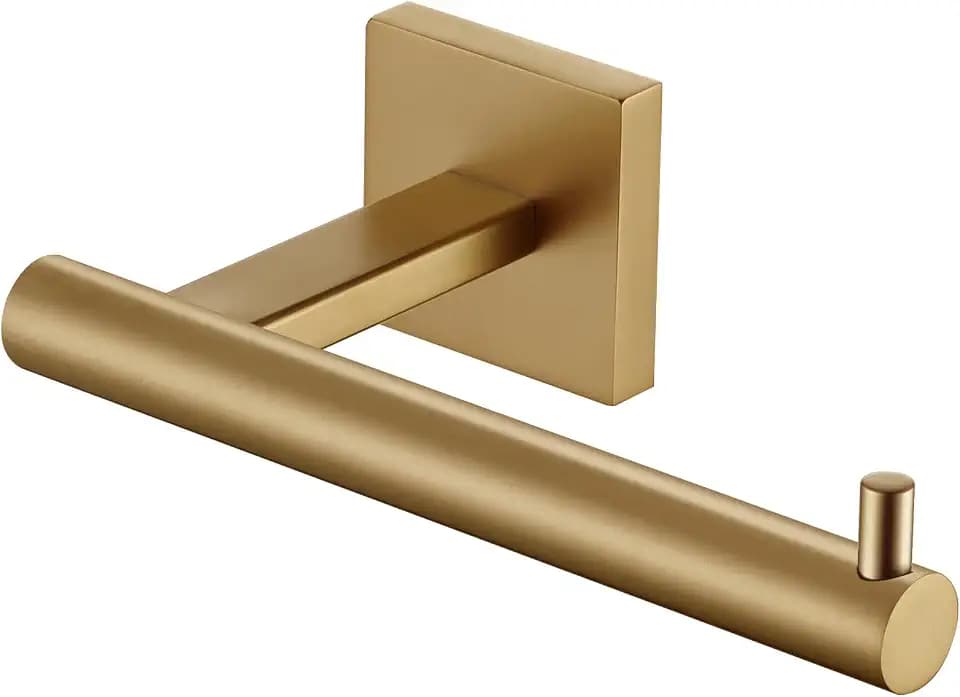 KOKOSIRI Toilet Paper Holder Champagne Bronze Toilet Roll Holder Hold Mega Rolls Kitchen Bathroom Tissue Paper Dispenser Stainless Steel, B2005CPG