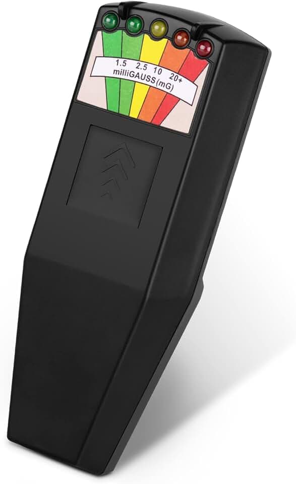 color tree Handheld LED EMF Magnetic Field Ghost Hunting Detector Electromagnetic Paranormal Equipment Tester 50Hz-20,000Hz Black
