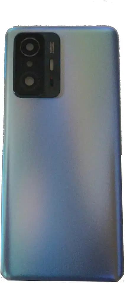 Generisch Akkuabdeckung + doppelseitiges Klebeband + Linse kompatibel mit Xiaomi 11T / 11T PRO Mi 11T / PRO 21081111RG 2107113SG / 2107113SI Ersatzglas Rückseite Rückseite Aufkleber + Linse (Blau)
