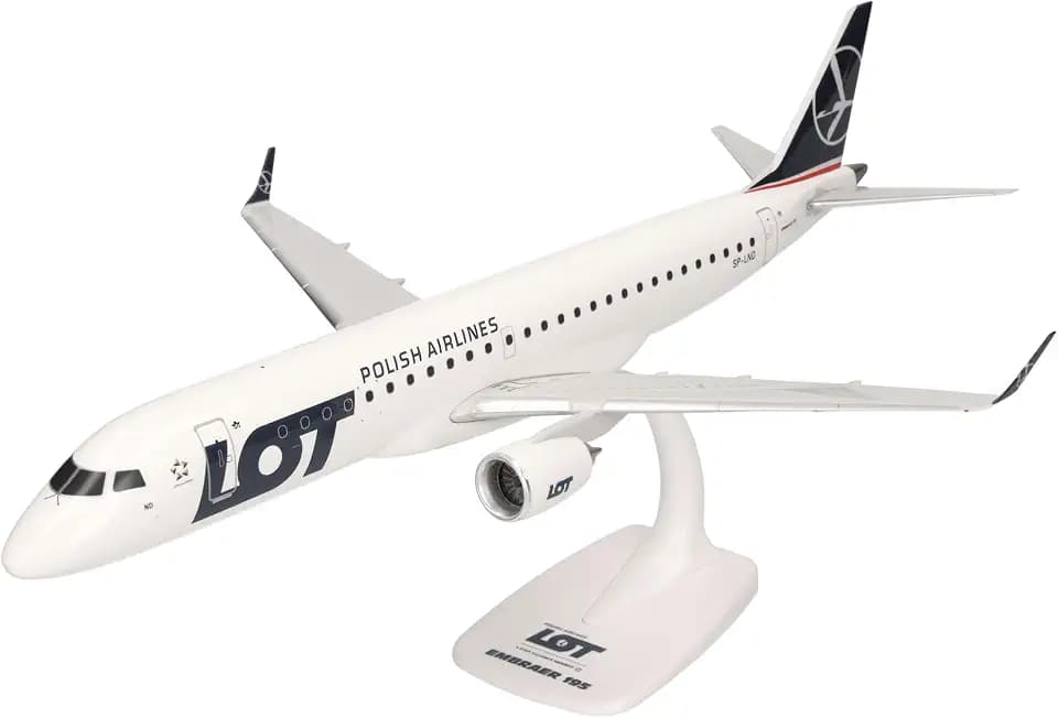 Herpa SnapFit Model Airplane Embraer E195 LOT Polish