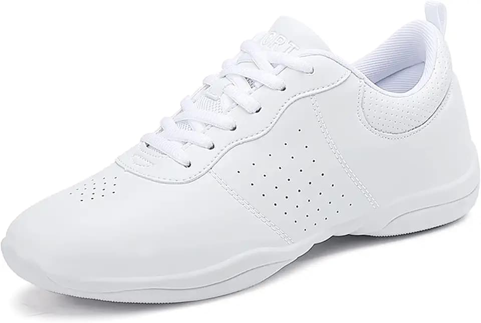 FOFOWHAT Girls White Cheer Shoes Youth Cheerleading Dance Sneaker Training Competition for Women Girls' Cheerleading Shoes
