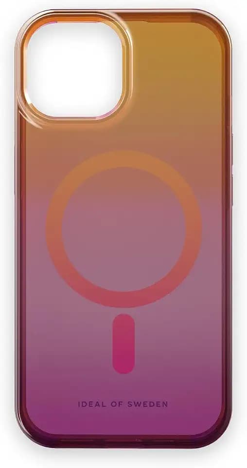 IDEAL OF SWEDEN Durchsichtige Handyhülle mit erhöhten Kanten, Magnetische Handyhülle kompatibel mit Magsafe iPhone-Hülle, für iPhone 15 (Vibrant Ombre)