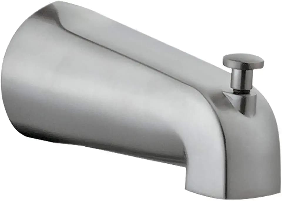 Design House Slip-On Tub Diverter Spout, Satin Nickel