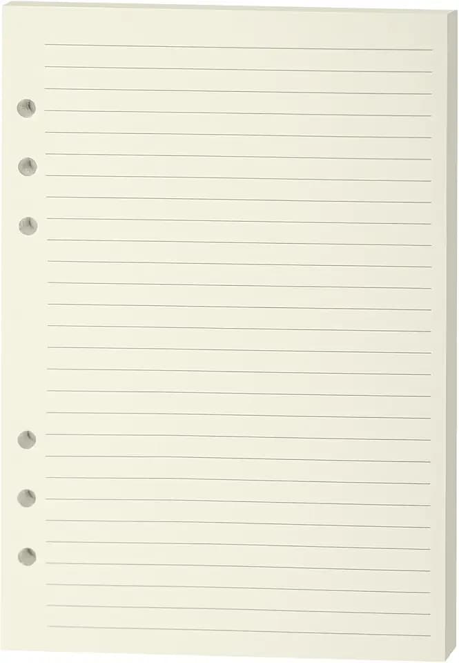 A5 Ruled Filler Paper, 6-Hole Punched, 100GSM Loose-Leaf Paper