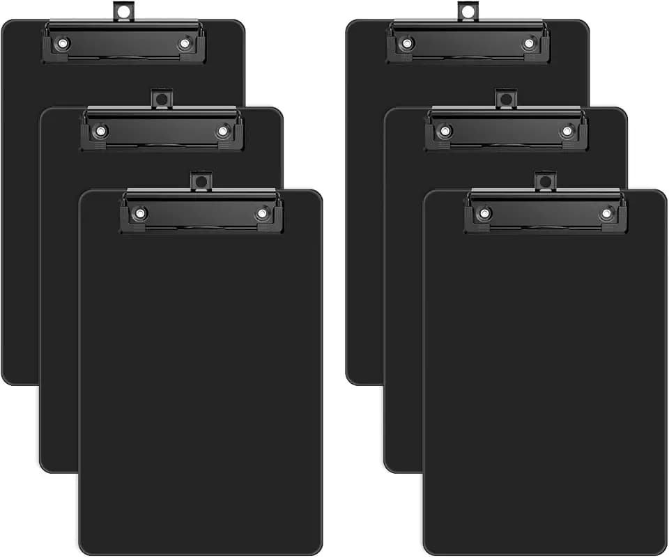6 Pack Colorful Small Clipboard, A5 Mini Clip Board