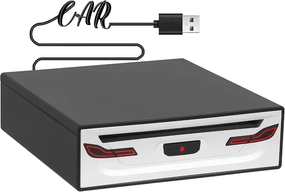 USB CD-Player fürs Auto,Tragbarer CD-Player, CD Player Auto USB 2.0 Schnittstelle Autoradio CD/DVD Dish Box Player Externe Stereoanlage für Android, Auto Radio CD/DVD Player Extern