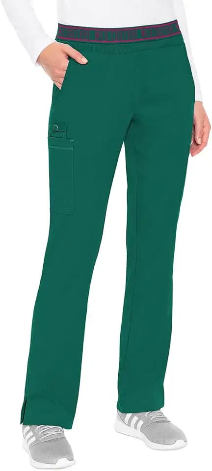 Med Couture Touch Women's Yoga Pull-On Pant Scrub Bottoms with 7 Pockets